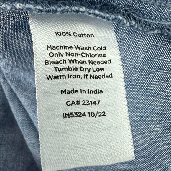 Talbots Tie Waist Utility Skirt size 16 Chambray - Picture 8 of 8